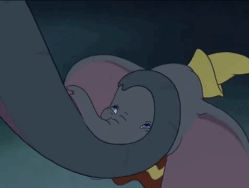 When Dumbo sees his mom again.