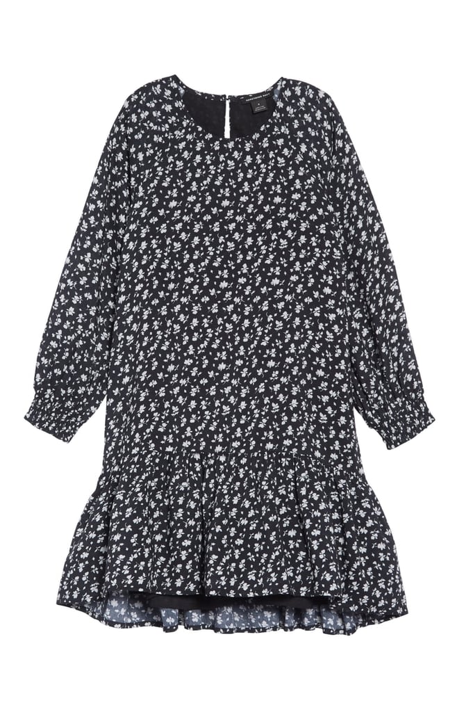 Something Navy Ruffle High/Low Dress - Girls