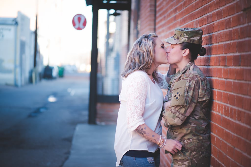 Lesbian Military Engagement Shoot Popsugar Love And Sex Photo 7