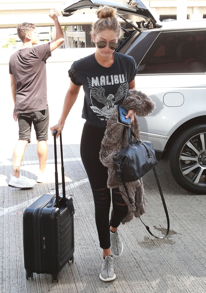 Give skinnies and a tee an athleisure twist with the right footwear.