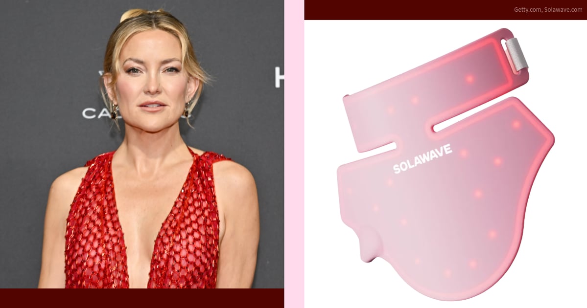 Kate Hudson Influenced Us to Try Solawave's Red Light Therapy Chest Mask