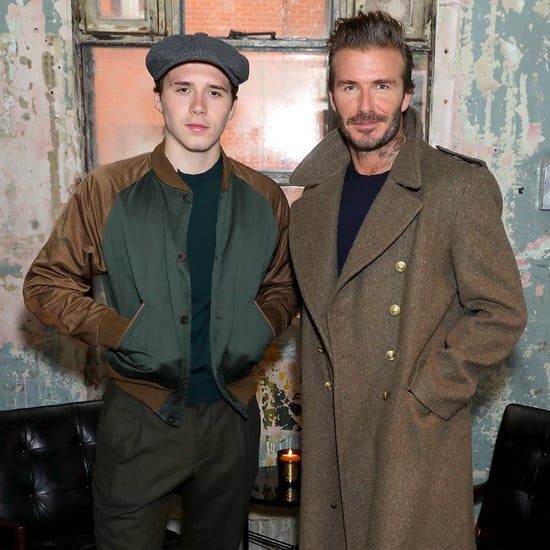 David and Brooklyn Beckham at Kent & Curwen Show Jan. 2017