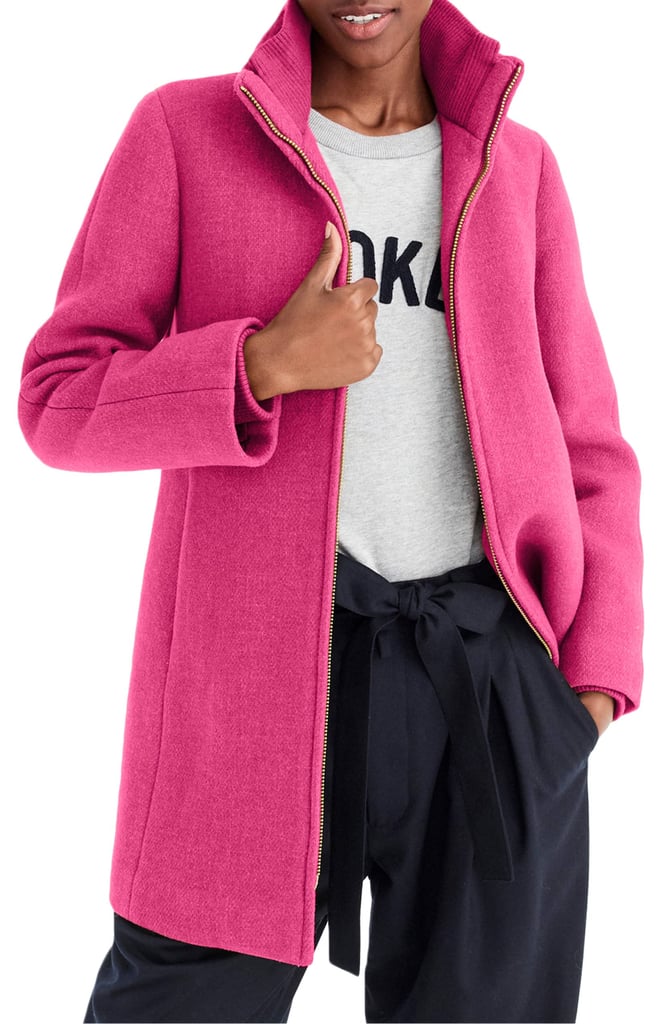lodge coat in italian stadium cloth wool