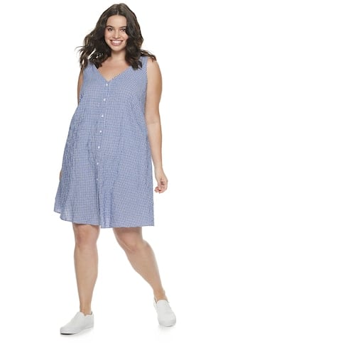 POPSUGAR Plus Size Button-Front Dress