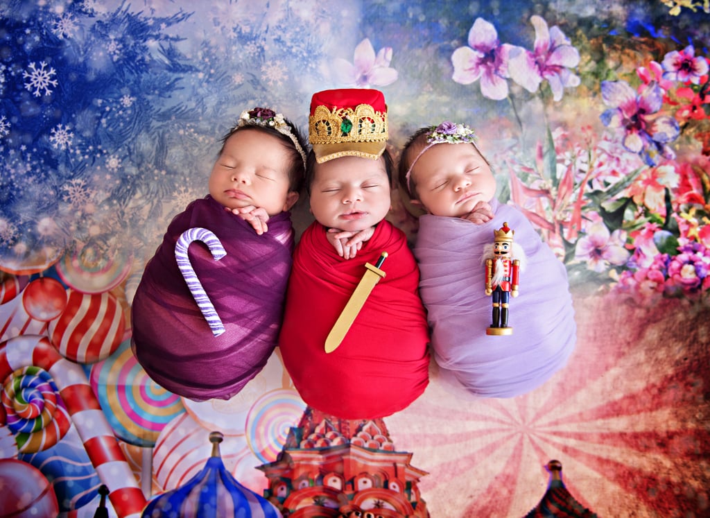 Photo Shoot of Babies Dressed as the Nutcracker