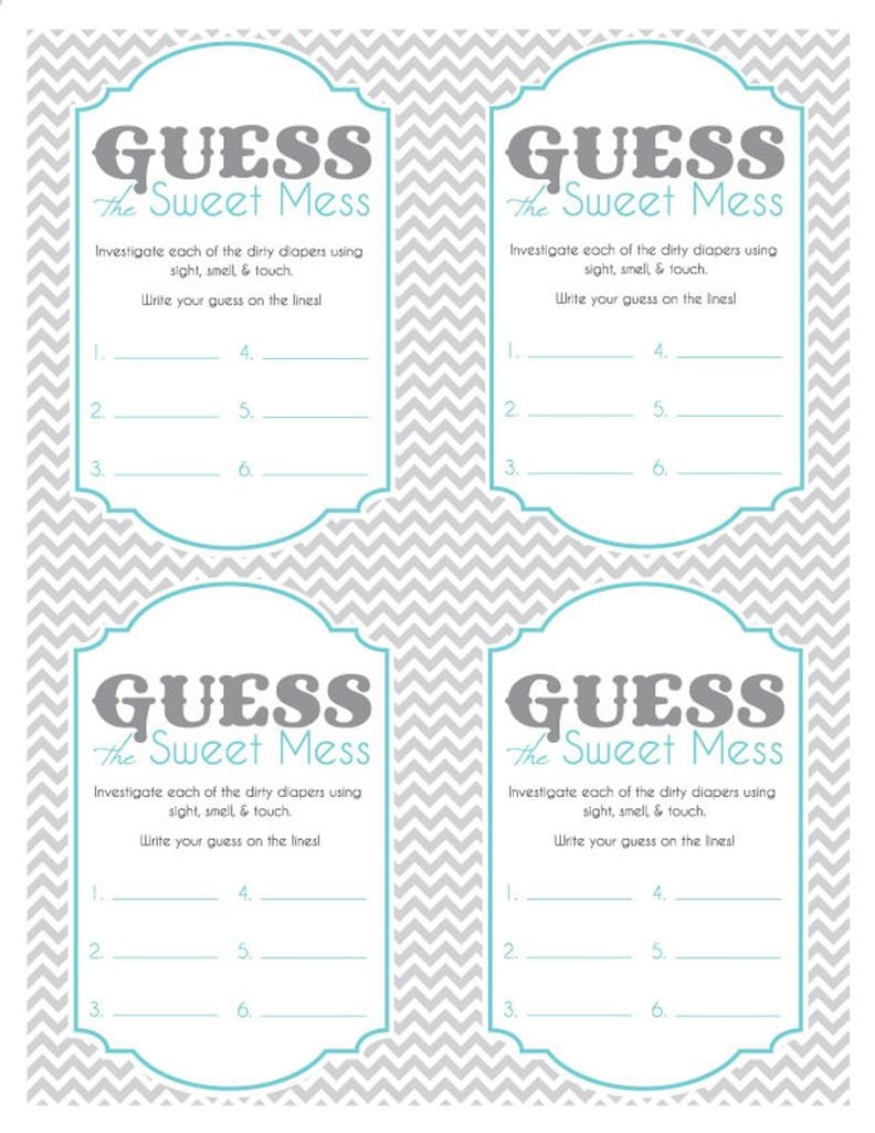 Printable Baby Shower Games PS UK Parenting