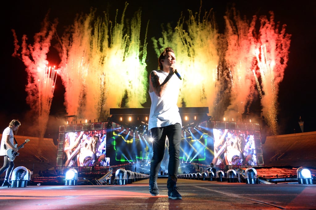 Louis Tomlinson Performing in Pasadena, CA, in 2014