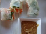 Spring Rolls with Peanut Dipping Sauce