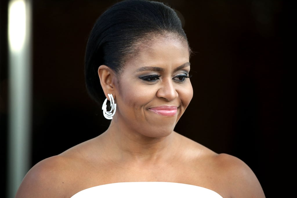 Michelle Obama's White Gown at State Dinner August 2016