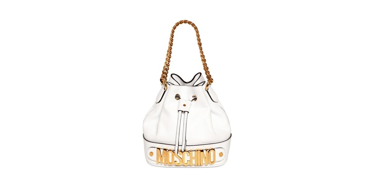 Moschino Mini White Bucket Bag Mini Bucket Bags POPSUGAR Fashion