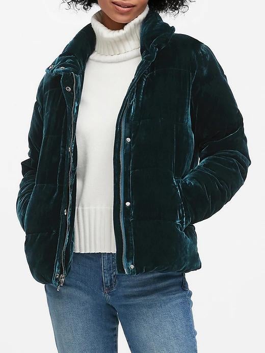 Velvet Puffer Coat