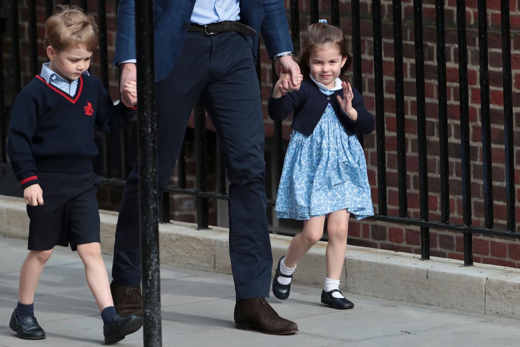 Prince George and Princess Charlotte at Hospital to See Baby | POPSUGAR ...