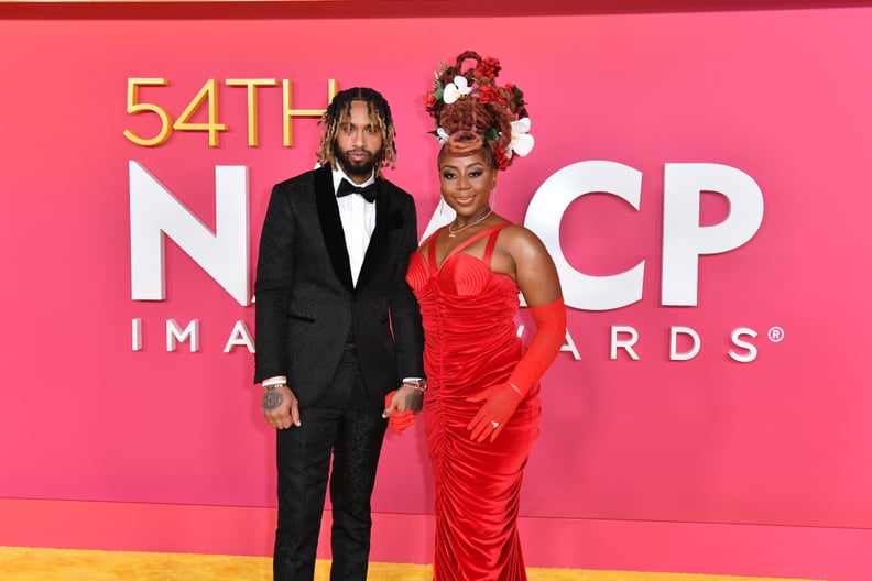 Derrick Hayes and Pinky Cole at the 2023 NAACP Image Awards
