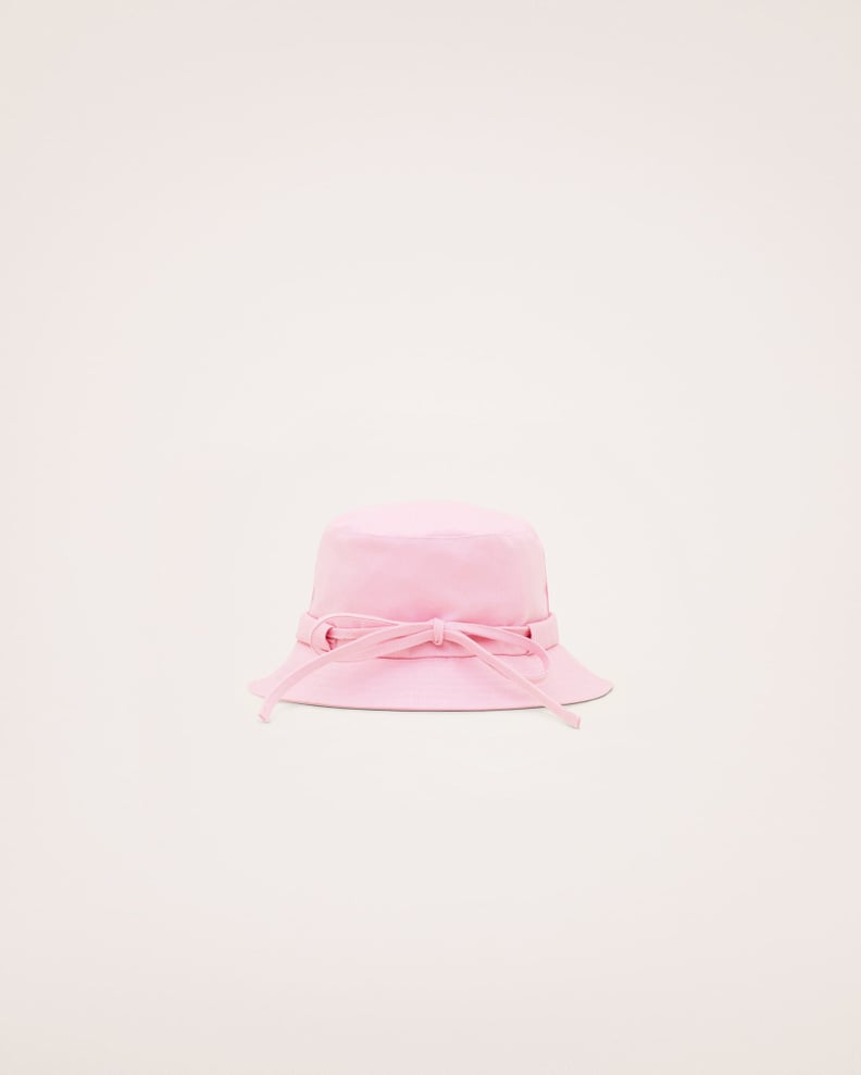 More Photos of the Jacquemus Le Bob Gadjo Canvas Bucket Hat in Light Pink