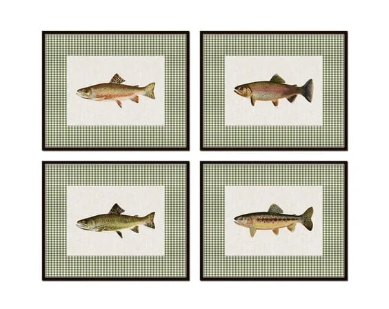 Etsy Vintage Fish Prints