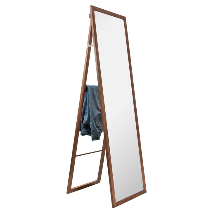 Threshold Wood Ladder Standing Floor Mirror Walnut | Best ... Minimalist design features elegantly shaped solid wood frames.