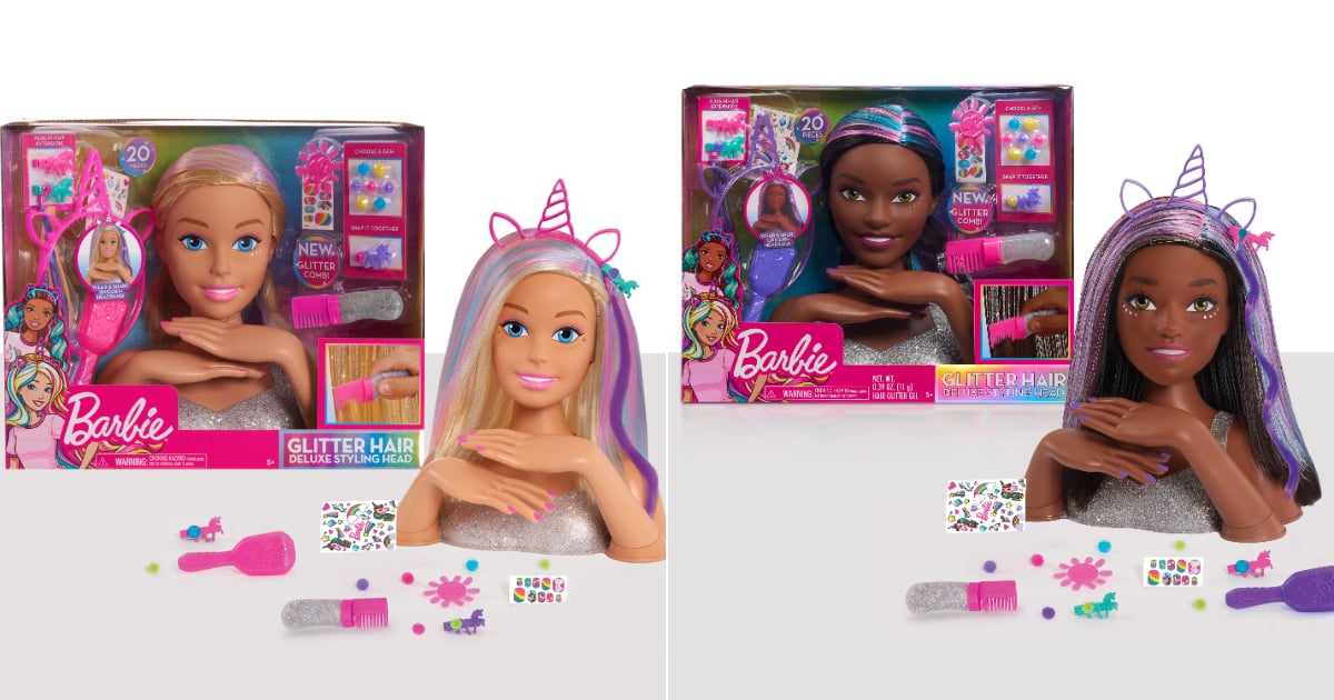 Barbie glitter and sales go styling head
