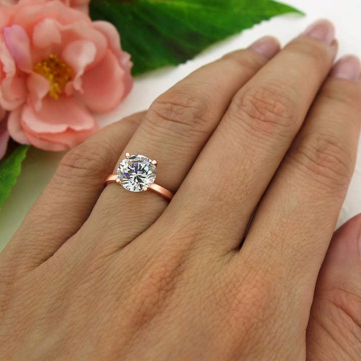 Etsy Round Solitaire Ring