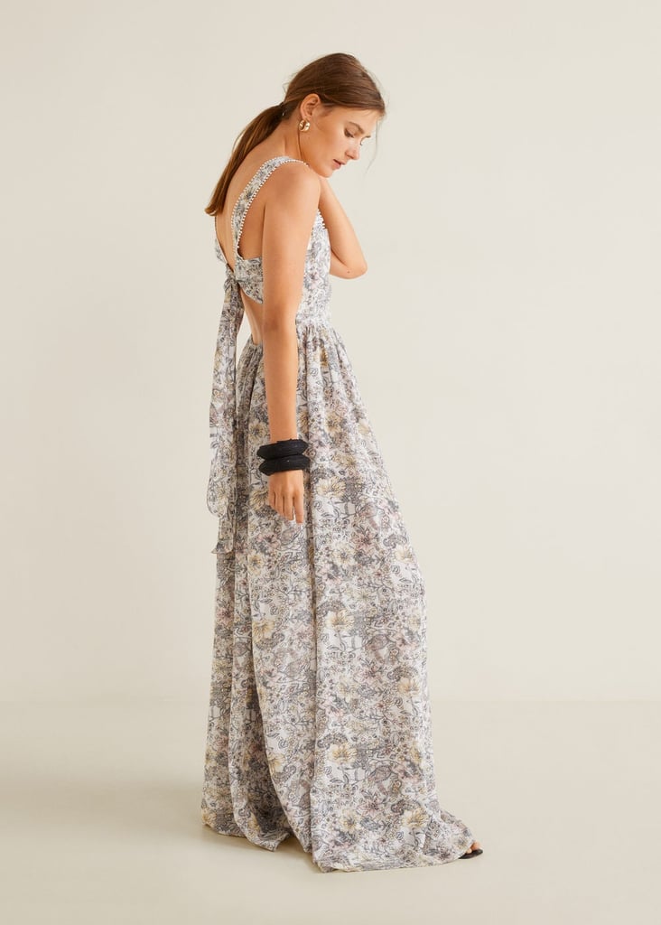 Mango Embossed Flower Gown