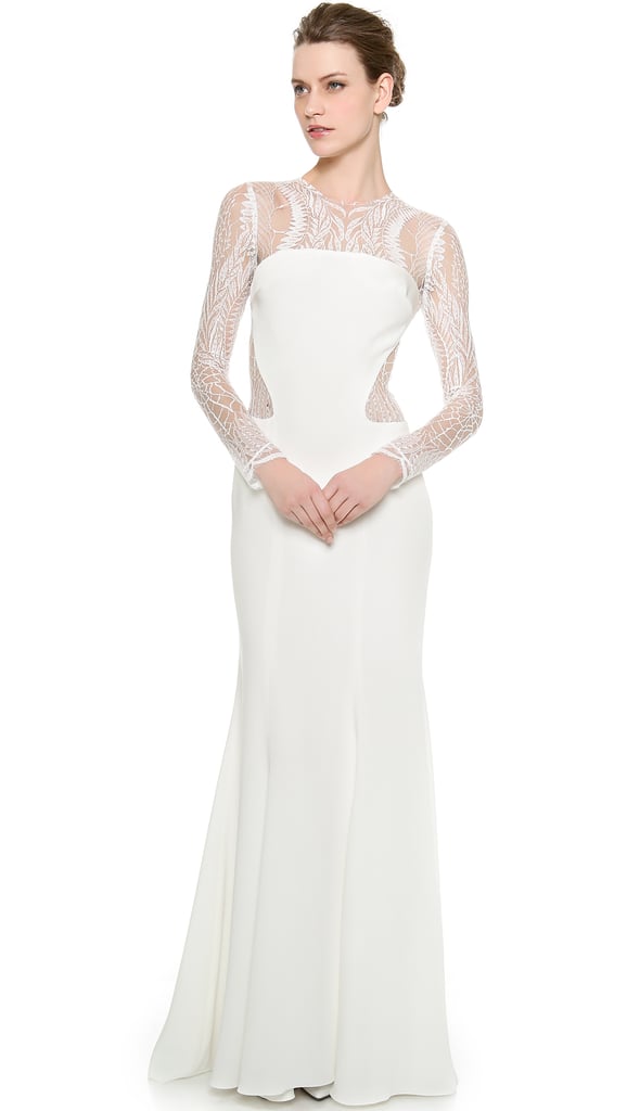 Monique Lhuillier Halle Long-Sleeve Sheath Gown ($3,990)