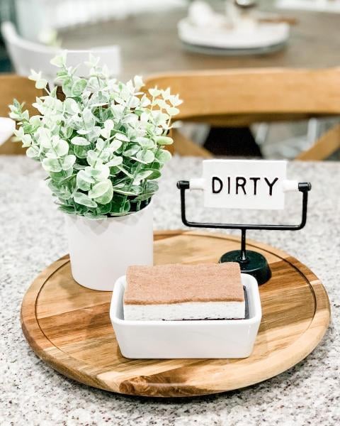Hearth and Hand with Magnolia 'Clean / Dirty' Reversible Sign White/Black