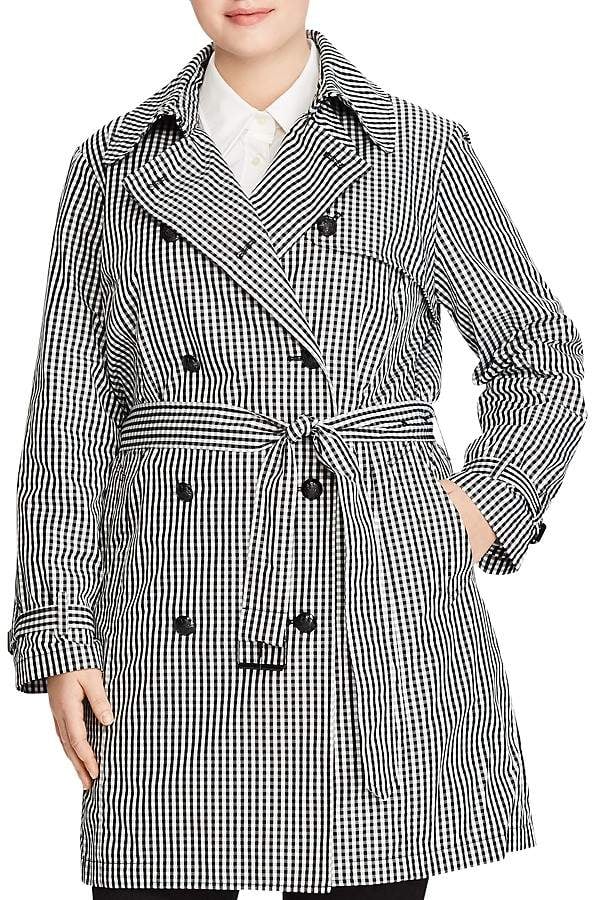 Lauren Ralph Lauren Gingham Double-Breasted Trench Coat