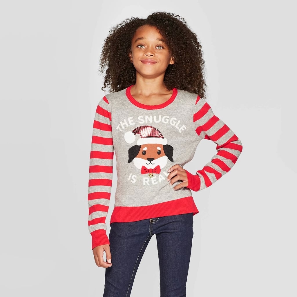 Well Worn Girls' The Snuggle Is Real Ugly Christmas Sweater
