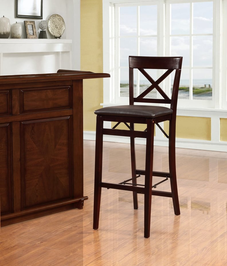 Linon Triena X-Back Folding Bar Stool