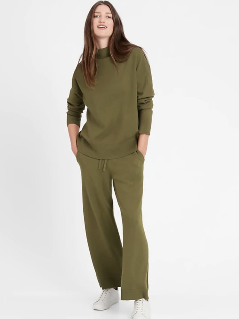 Banana Republic Super High Waist Wide Leg Pants Green Size 4P - $38 - From  jessie