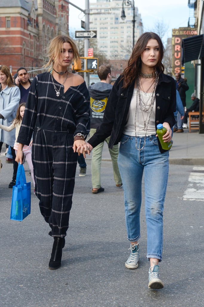 Bella Hadid and Hailey Baldwin on Denim & Supply Co. Shoot