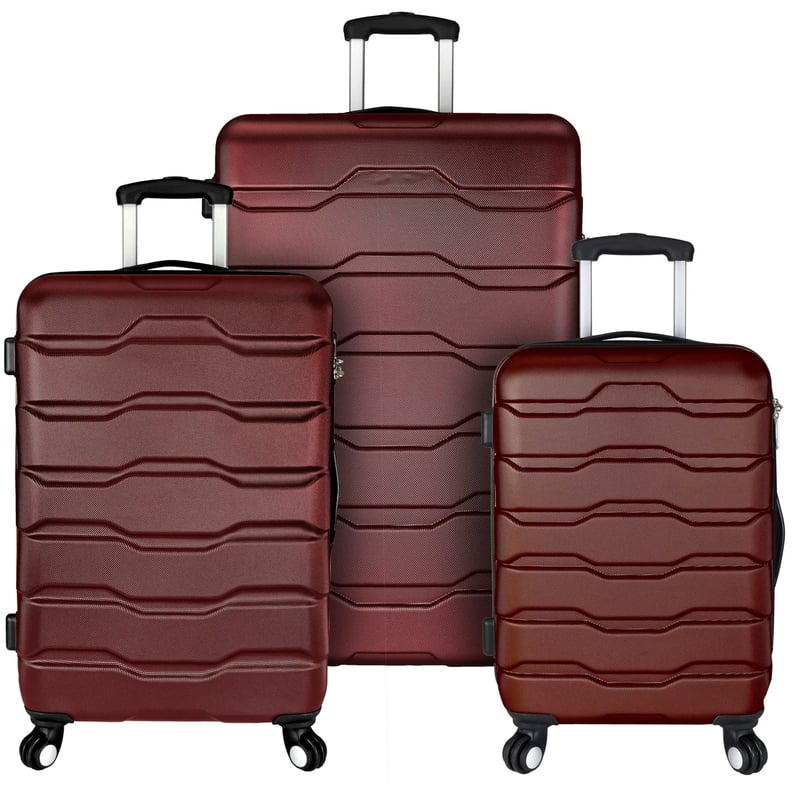 Elite Omni 3-Piece Hardside Spinner Luggage Set in Red