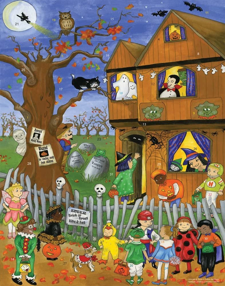 Halloween Trick or Treat Countdown Calendar The Best Halloween Advent