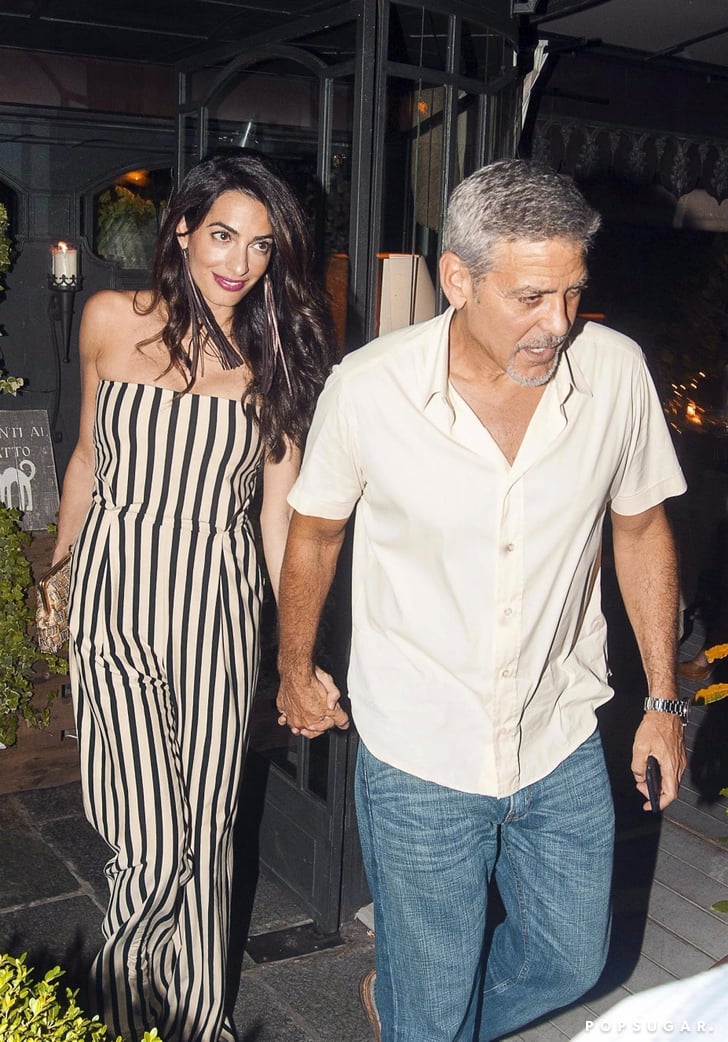 Amal Clooney's Striped Jumpsuit in Italy