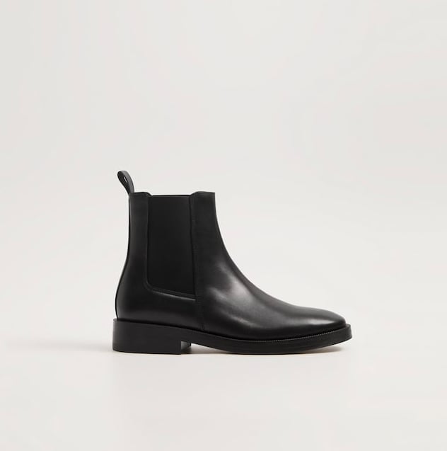 mango leather chelsea ankle boots