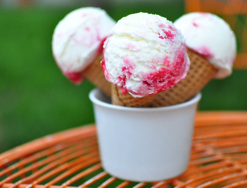 Greek Frozen Yogurt With Raspberry Swirl