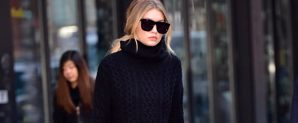 Gigi Hadid in Long Black Skirt