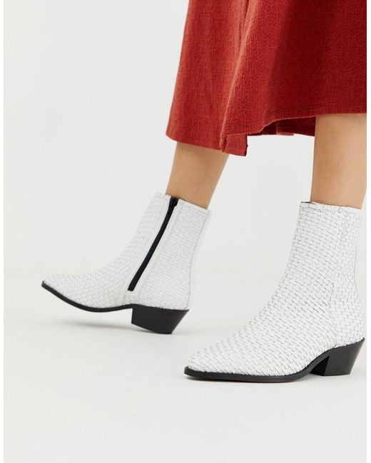ASOS Austin Leather Woven Boots