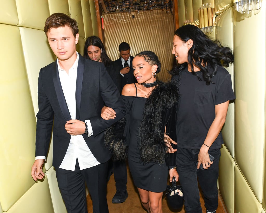 Pictured: Zoe Kravitz, Alexander Wang, and Ansel Elgort