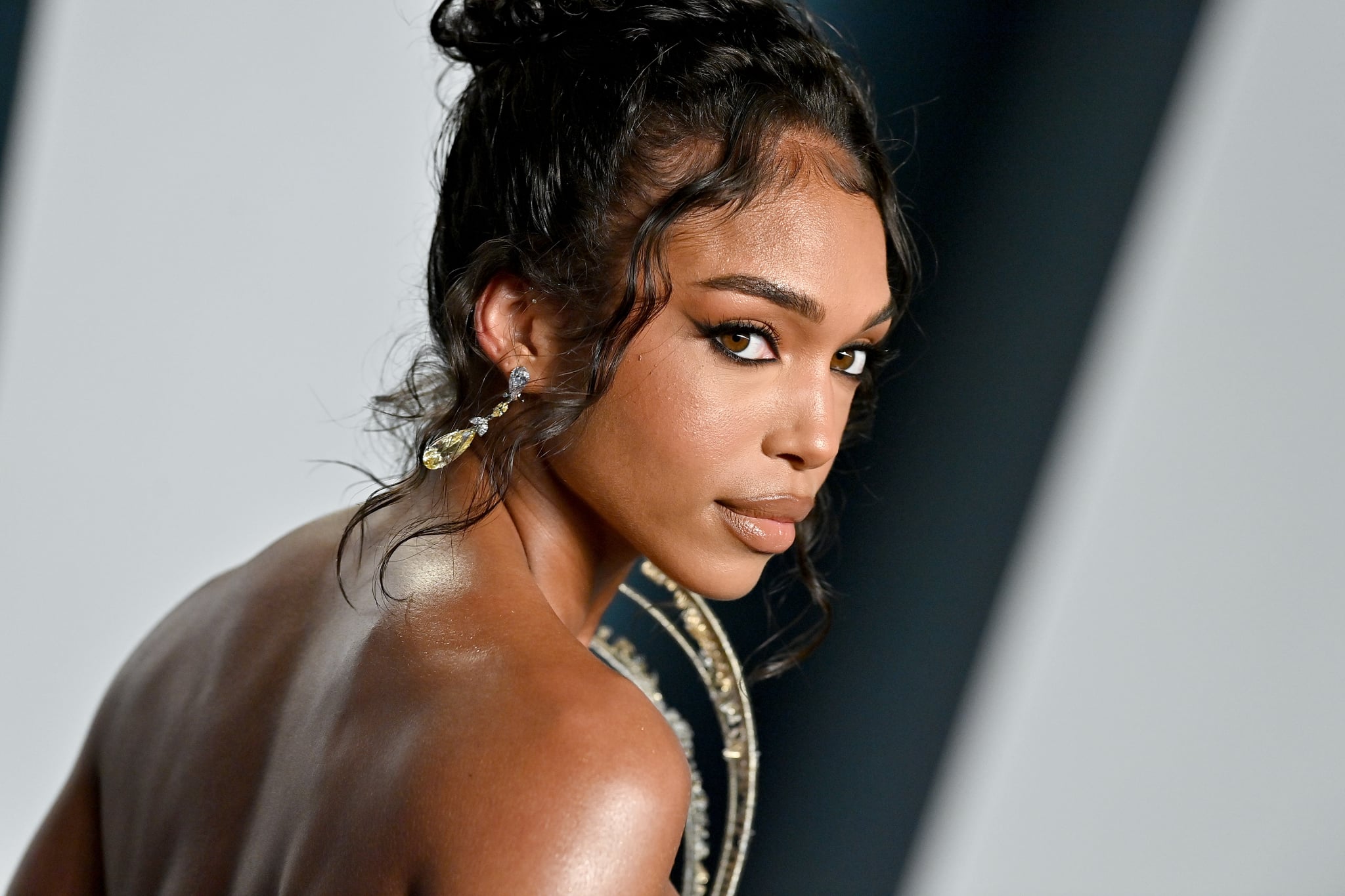 BEVERLY HILLS, CALIFORNIA - MARCH 27: Lori Harvey attends the 2022 Vanity Fair Oscar Party hosted by Radhika Jones at Wallis Annenberg Center for the Performing Arts on March 27, 2022 in Beverly Hills, California. (Photo by Axelle/Bauer-Griffin/FilmMagic)