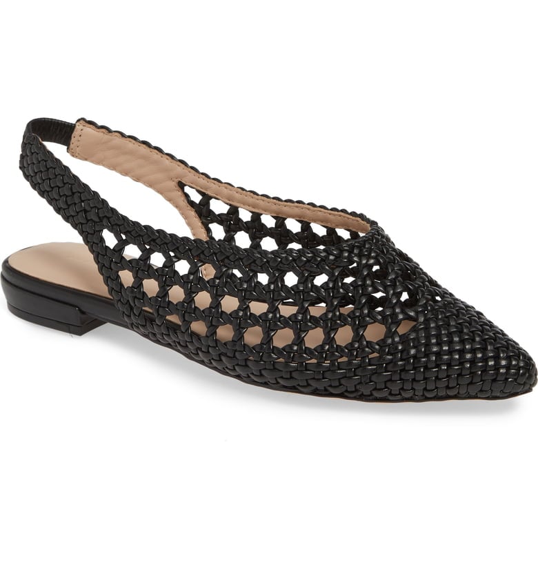 Something Navy Larissa Woven Slingback Flats