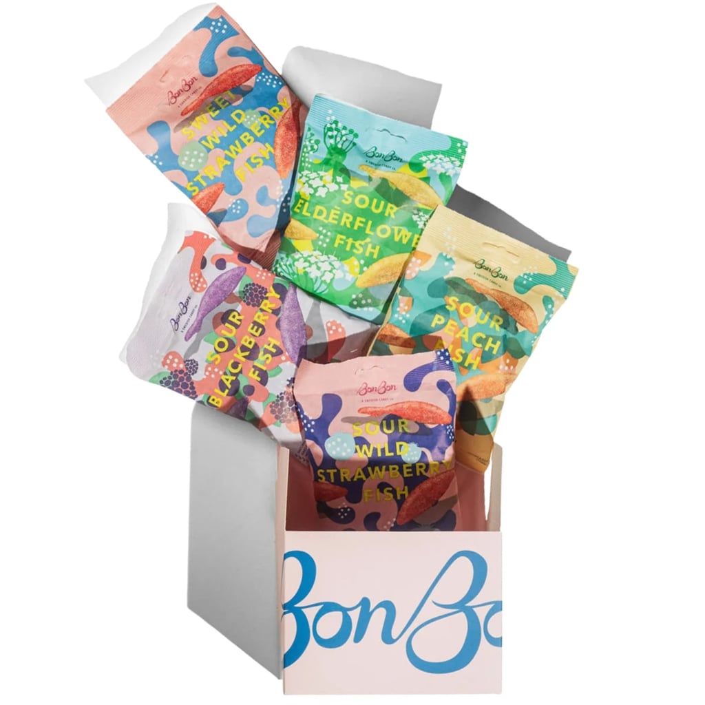 BonBon Fish Collection Gift Box ($43)
"I'm a candy fiend and have been loving these BonBon Swedish fish lately. They have a really rich taste for being just candy, so they feel fancier than your typical bag. Love the packaging of this gift box, too." — Lena Felton, senior director of special projects
