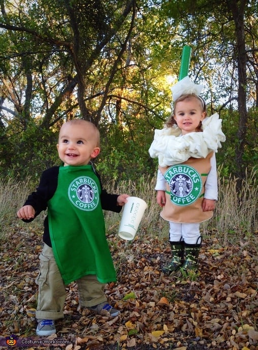 Starbucks Barista and Frappuccino | Matching Sibling Costumes For Kids ...