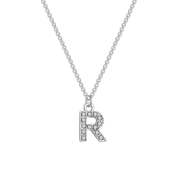 Philip Jones Jewellery Pave Initial Necklace Letter