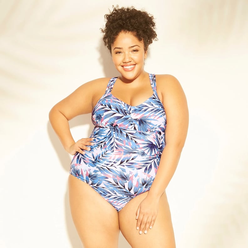 Plus-Size Knotted Back One-Piece Swimsuit