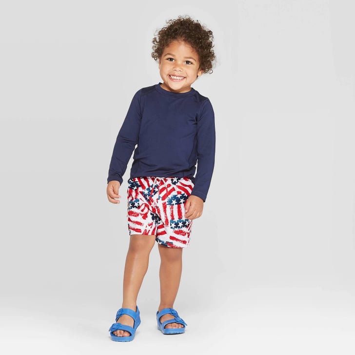Toddler Boys' Americana Swim Trunks Best Fourth of July Clothing at Target POPSUGAR Family