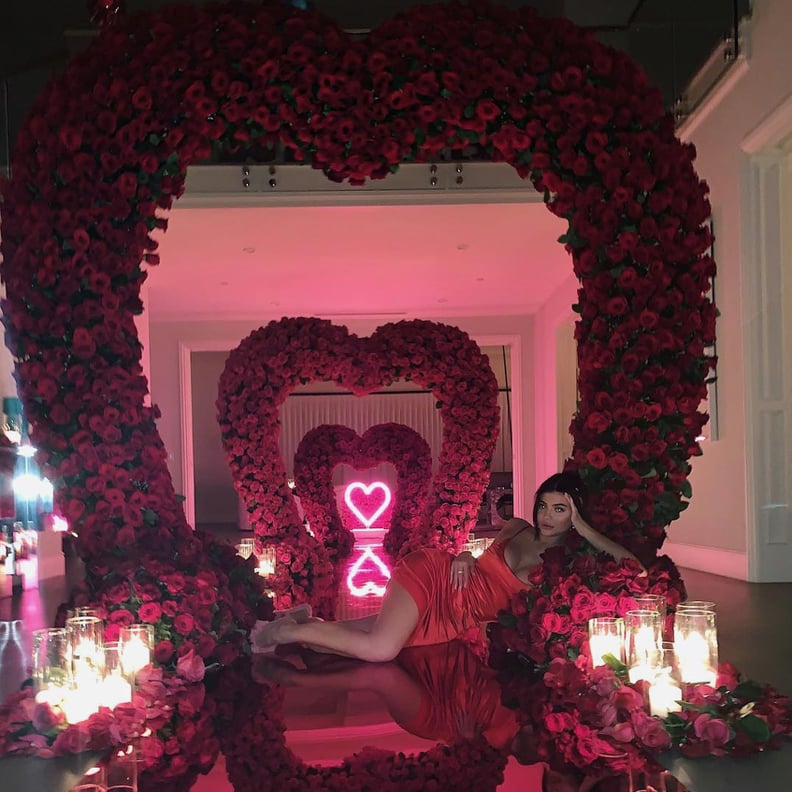 Kylie Jenner Wears Red Dress For Valentine's Day 2019 | POPSUGAR Fashion