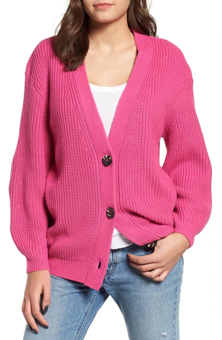 BP. Puff Sleeve Cardigan | Best Pink Gifts for Her | POPSUGAR Fashion ...