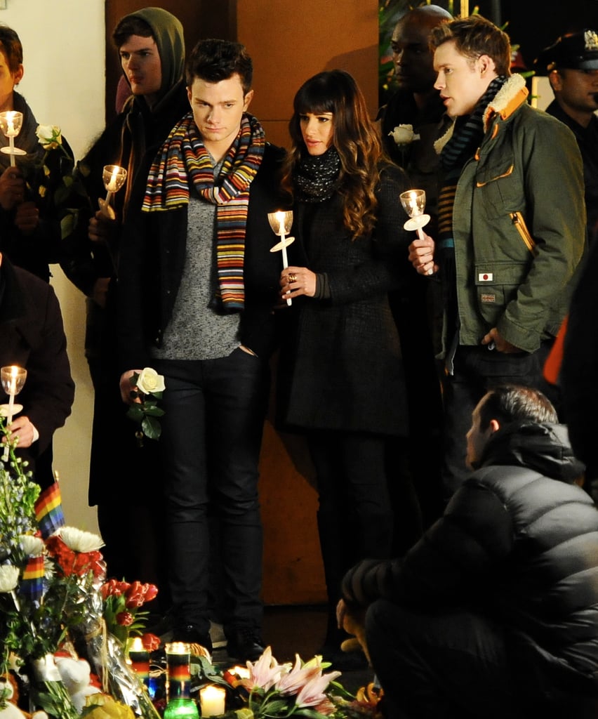 Glee Filming Candelight Vigil