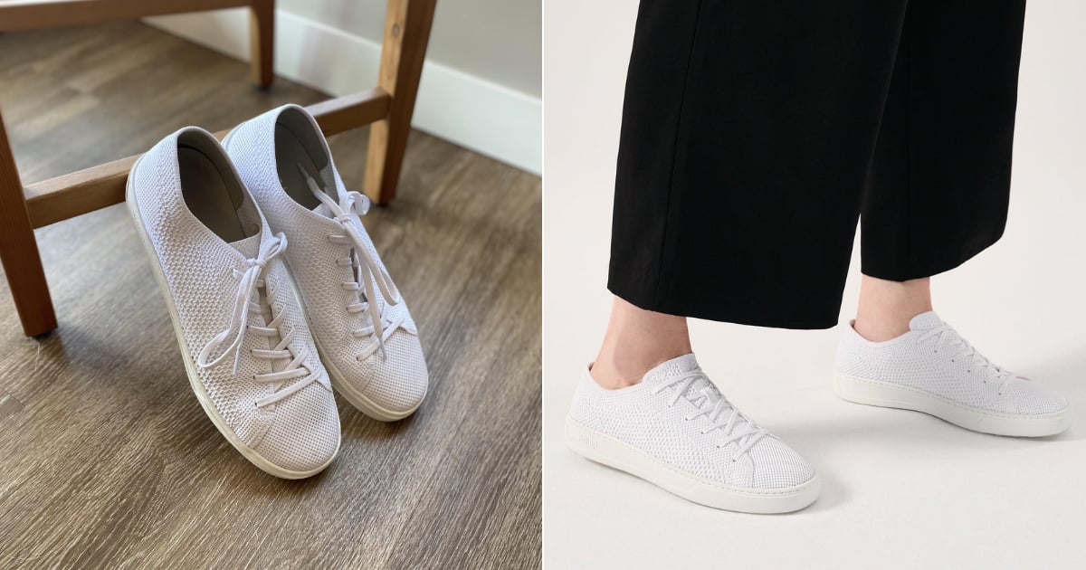 I Upgraded My Closet With These Machine-Washable White Knit Sneakers