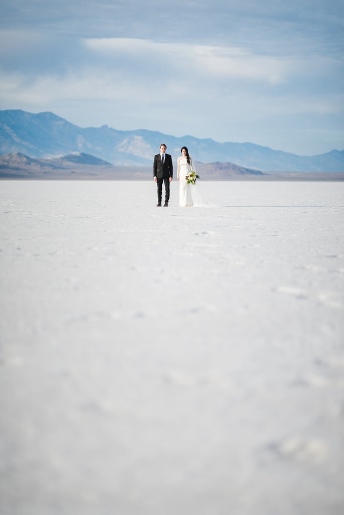 A crisp Winter sky will draw attention to the happy couple.